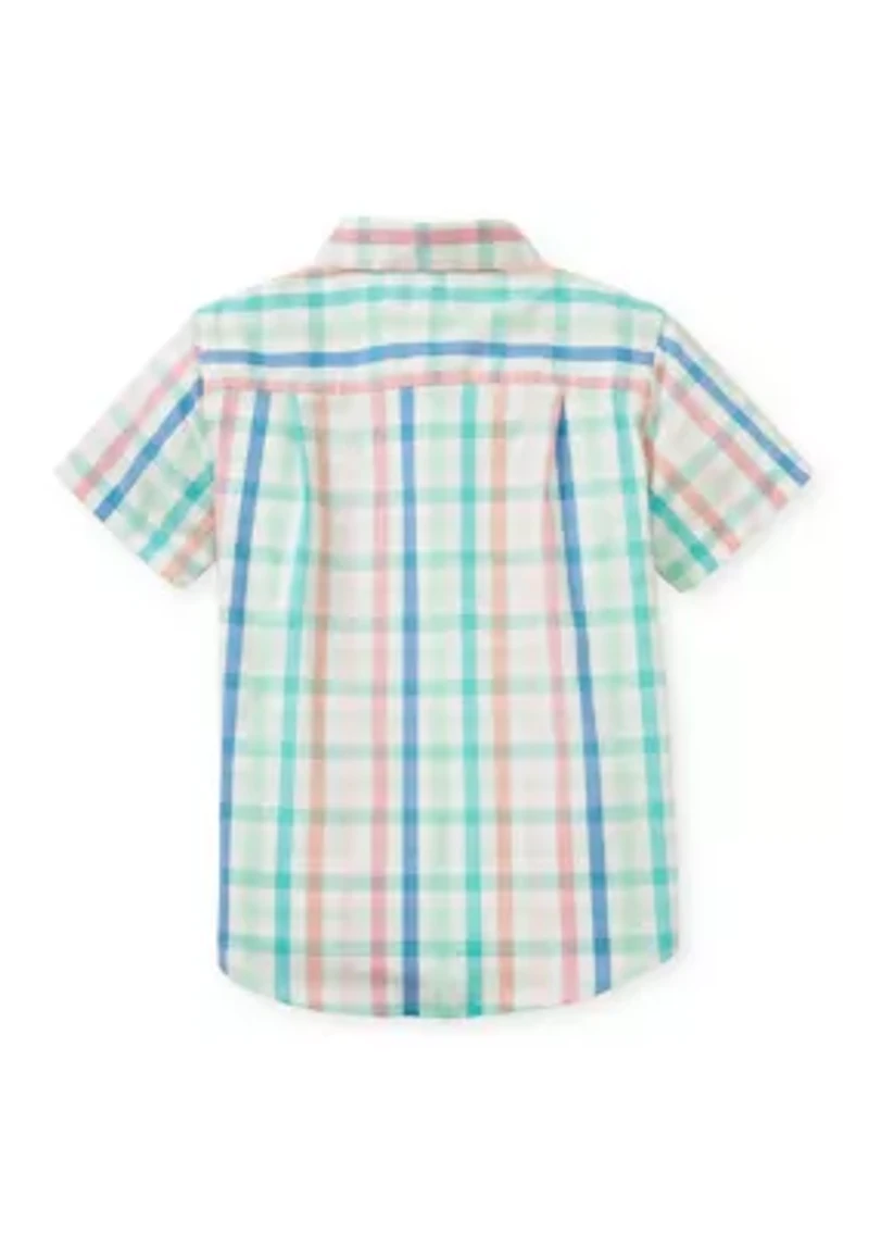 Boys 4-7 Plaid Woven Shirt