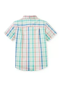 Boys 4-7 Plaid Woven Shirt