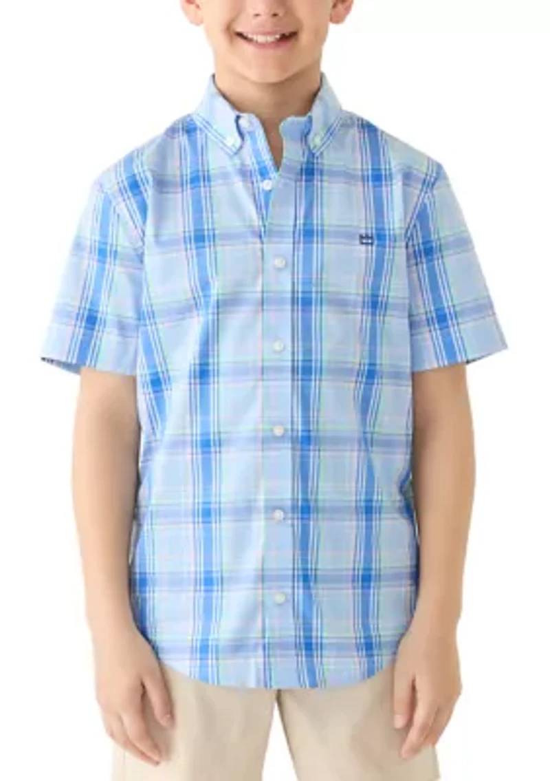 Boys 8-20 Husky Plaid Woven Shirt