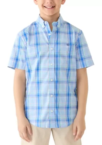 Boys 8-20 Husky Plaid Woven Shirt
