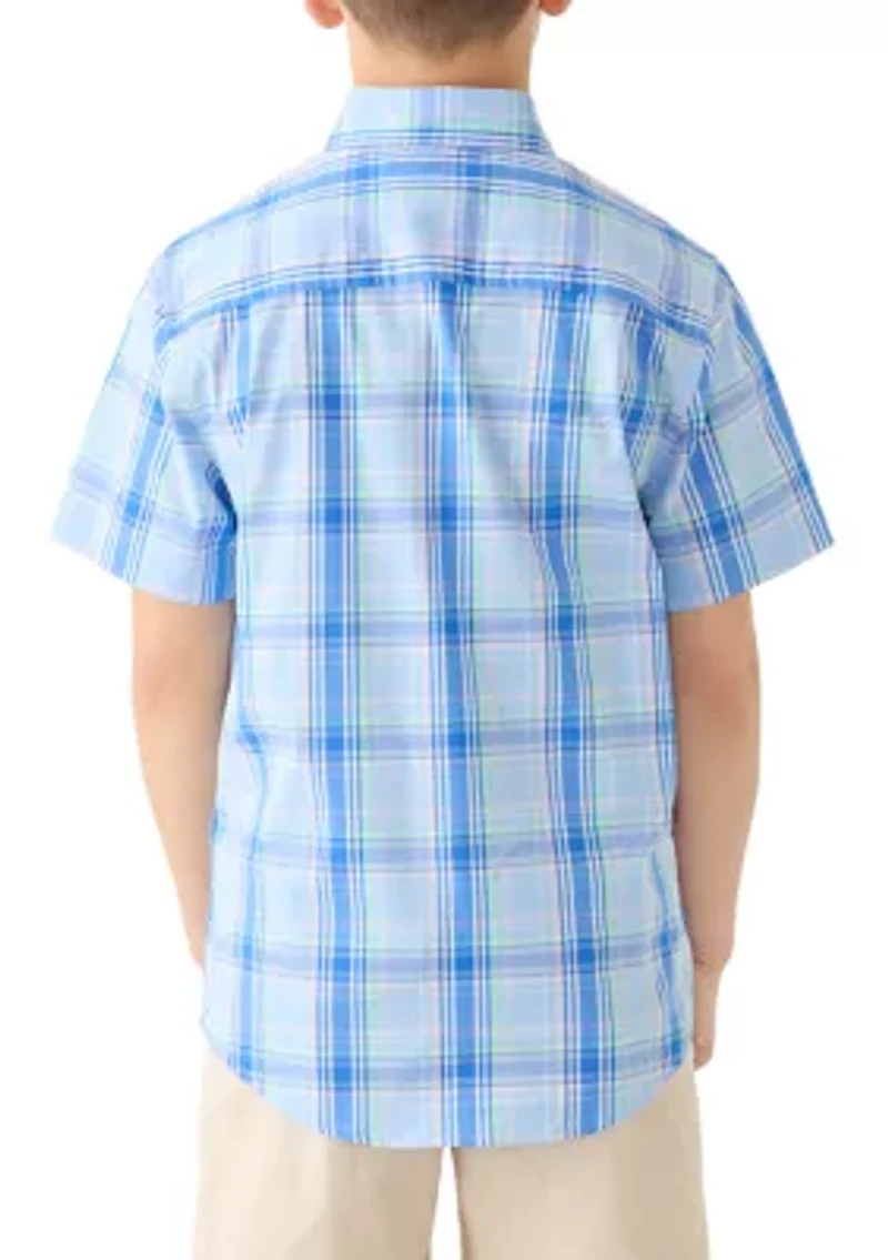 Boys 8-20 Husky Plaid Woven Shirt