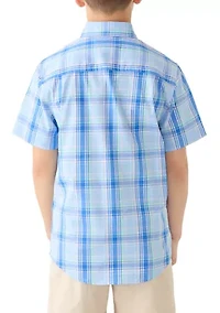 Boys 8-20 Husky Plaid Woven Shirt