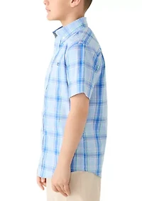Boys 8-20 Husky Plaid Woven Shirt