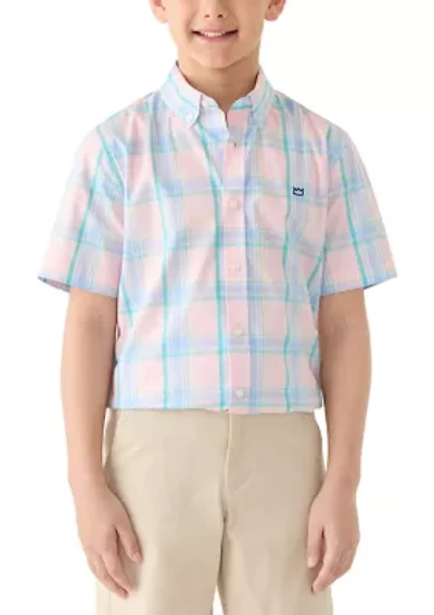 Boys 8-20 Husky Plaid Woven Shirt