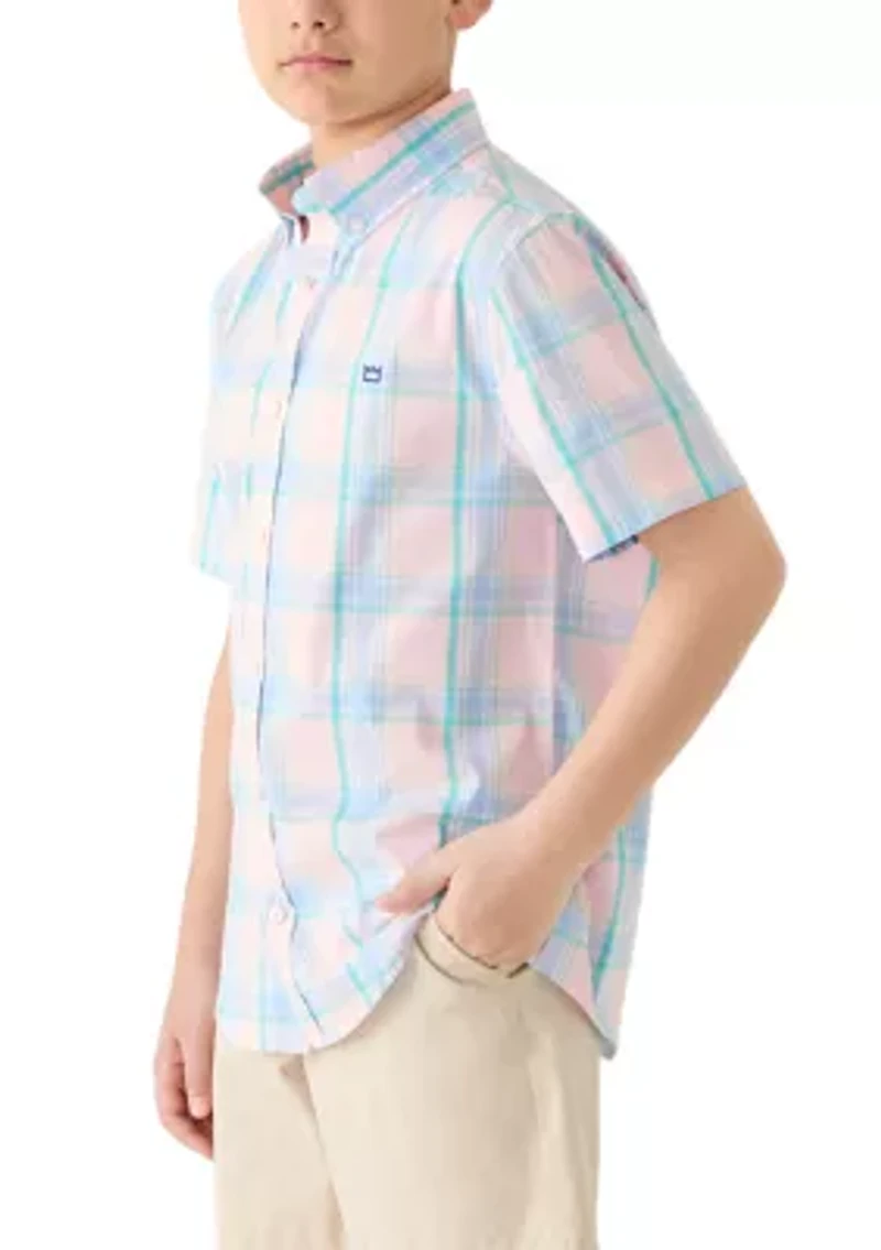 Boys 8-20 Husky Plaid Woven Shirt