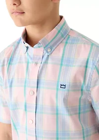 Boys 8-20 Husky Plaid Woven Shirt