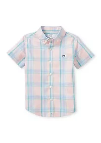 Boys 4-7 Plaid Woven Shirt