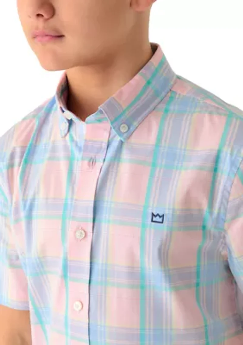 Boys 8-20 Plaid Woven Shirt