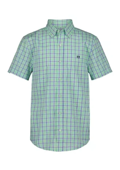 Boys 8-20 Plaid Short Sleeve Woven Shirt