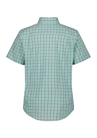 Boys 8-20 Plaid Short Sleeve Woven Shirt