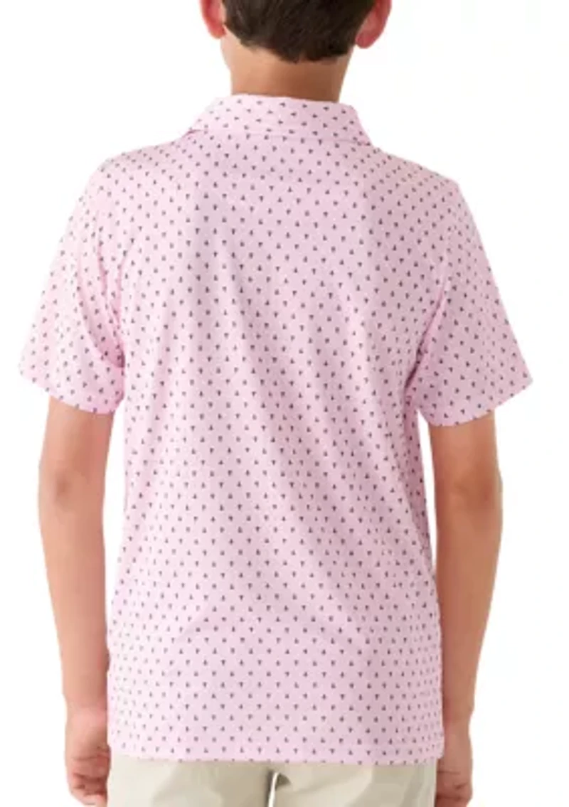 Boys 8-20 Anchor Printed Performance Polo Shirt