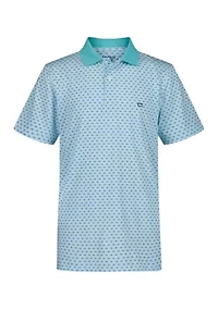 Boys 4-7 Fish Print Performance Polo Shirt