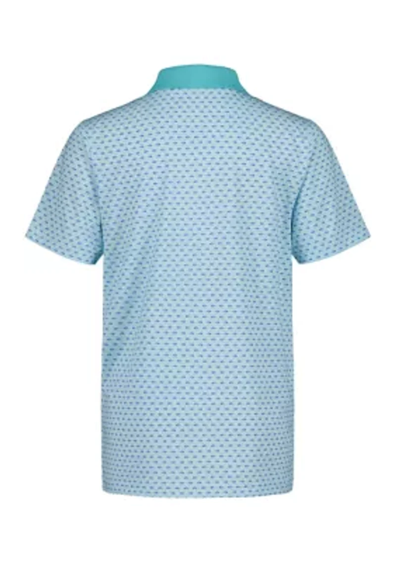 Boys 4-7 Fish Print Performance Polo Shirt