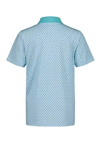 Boys 4-7 Fish Print Performance Polo Shirt