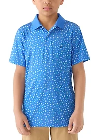 Boys 8-20 Floral Polo Shirt