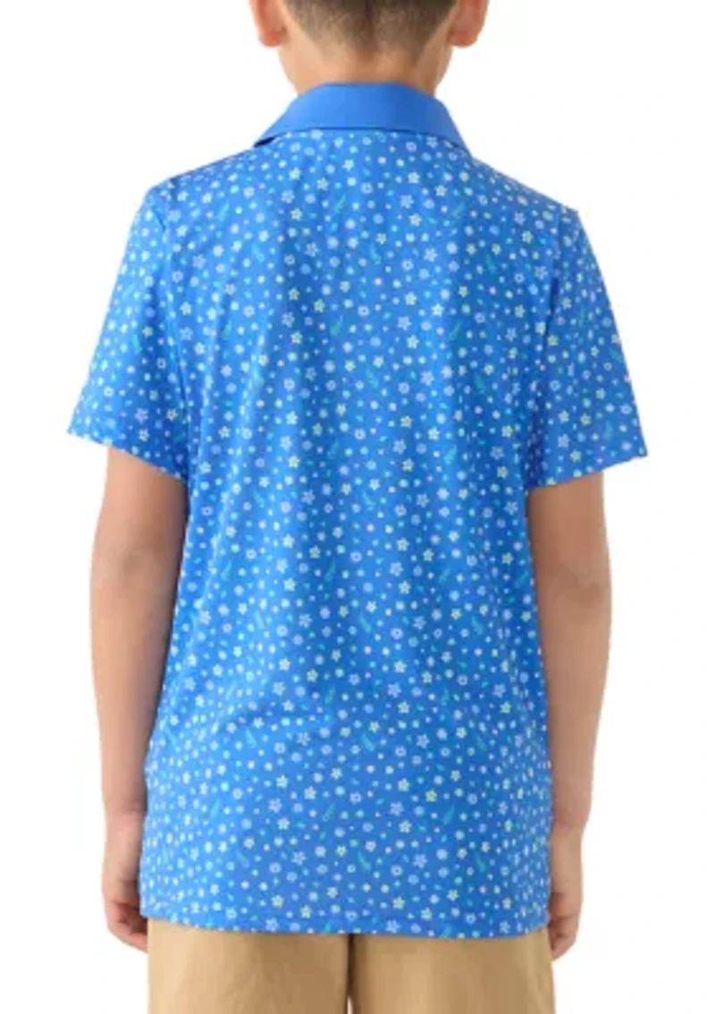 Boys 8-20 Floral Polo Shirt