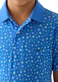 Boys 8-20 Floral Polo Shirt
