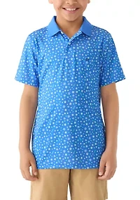 Boys 8-20 Floral Polo Shirt