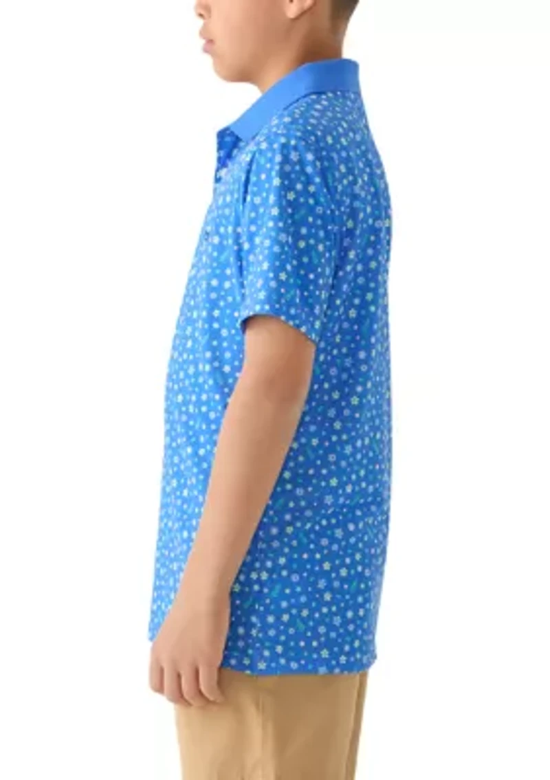 Boys 8-20 Floral Polo Shirt