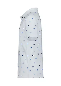 Boys 4-7 Dog Print Performance Polo Shirt