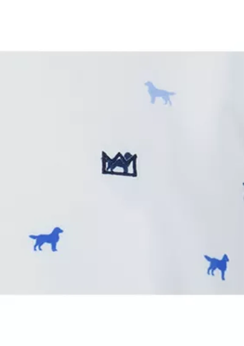Boys 4-7 Dog Print Performance Polo Shirt