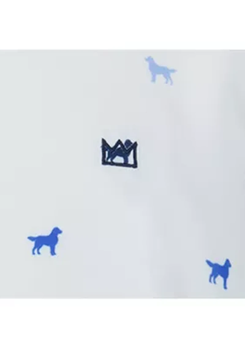 Boys 8-20 Dog Print Performance Polo Shirt