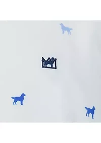 Boys 8-20 Dog Print Performance Polo Shirt