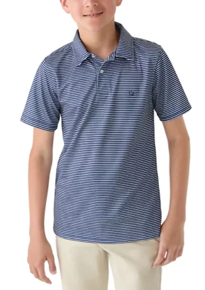 Boys 8-20 Husky Striped Performance Polo Shirt