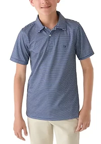 Boys 8-20 Husky Striped Performance Polo Shirt