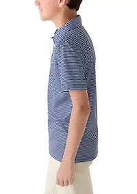 Boys 8-20 Husky Striped Performance Polo Shirt