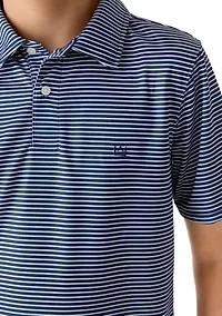 Boys 8-20 Husky Striped Performance Polo Shirt