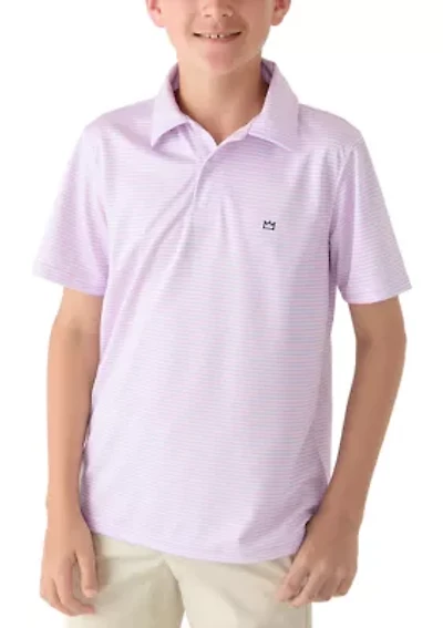 Boys 8-20 Husky Striped Performance Polo Shirt