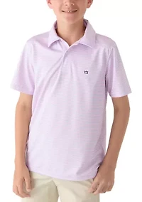 Boys 8-20 Husky Striped Performance Polo Shirt