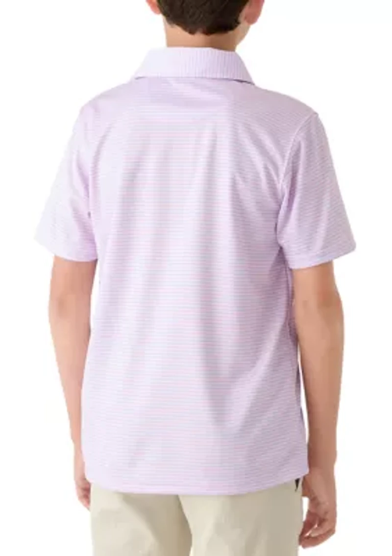 Boys 8-20 Husky Striped Performance Polo Shirt