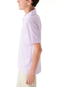 Boys 8-20 Husky Striped Performance Polo Shirt