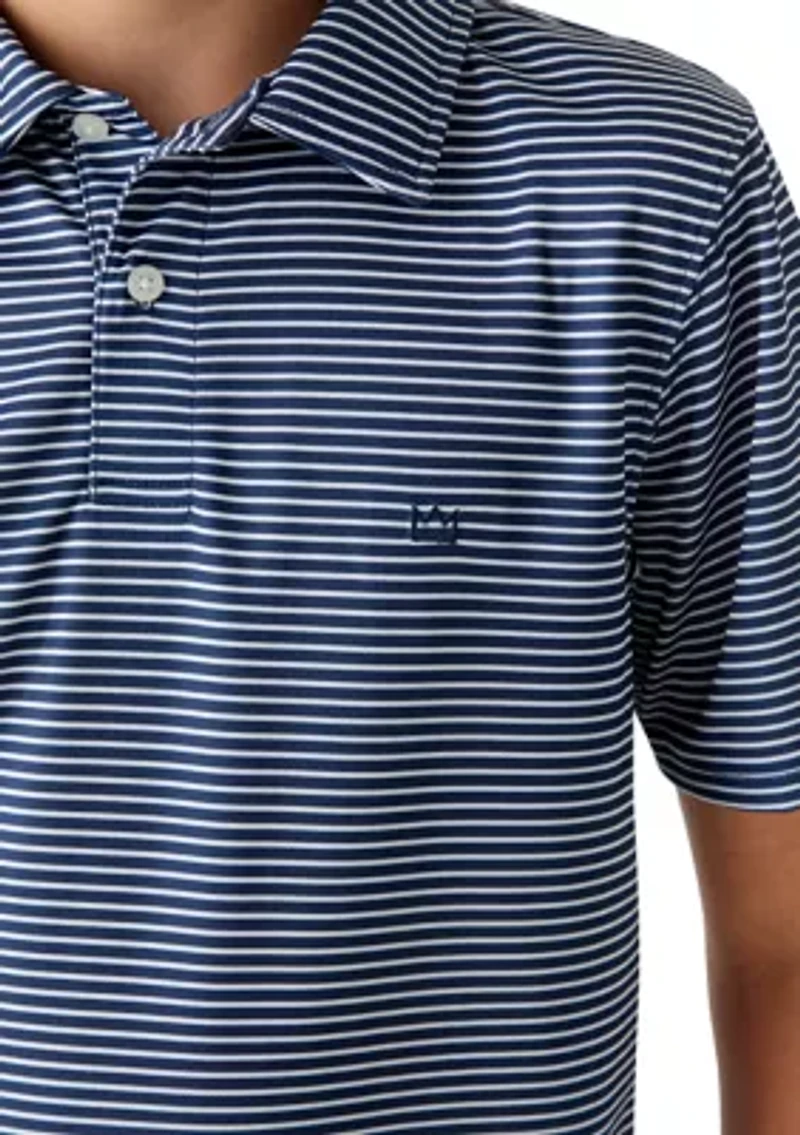 Boys 8-20 Striped Performance Polo Shirt
