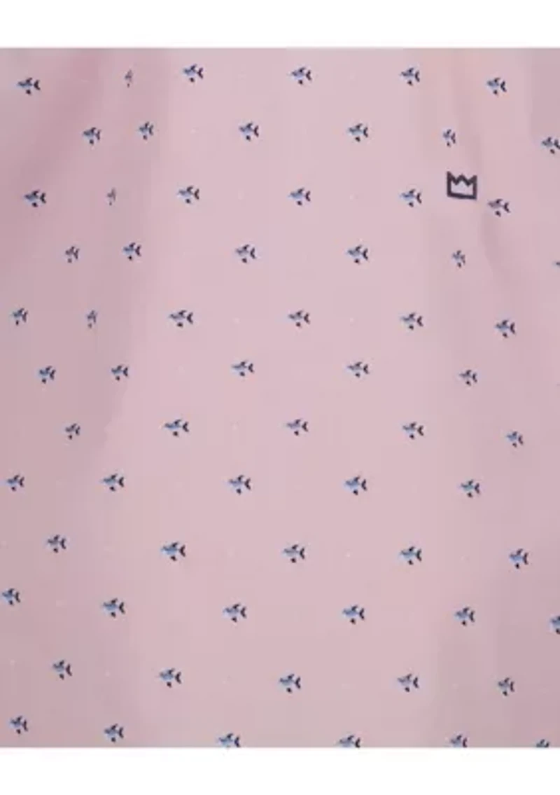 Husky Boys 8-20 Fish Printed Short Sleeve Woven Shirt