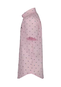 Boys 8-20 Fish Print Short Sleeve Woven Shirt