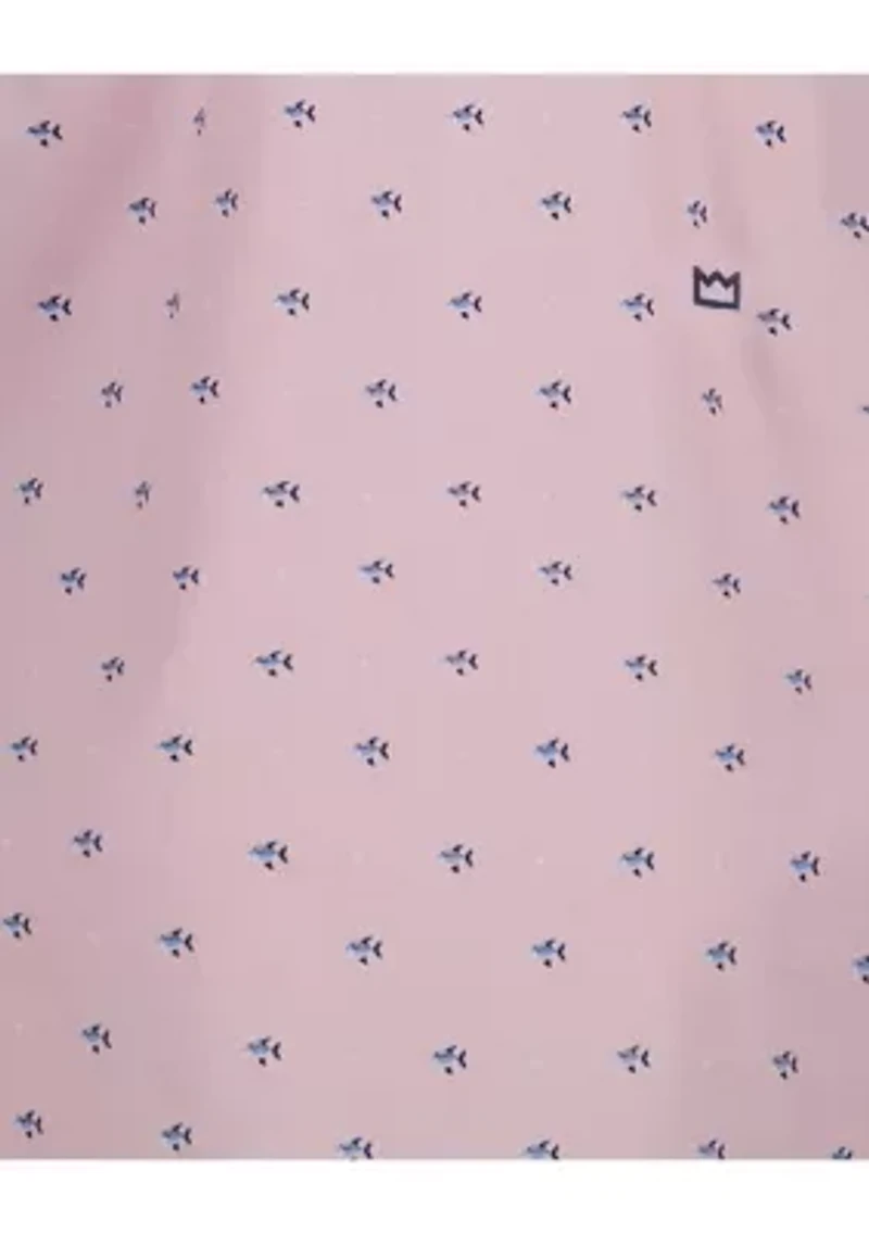 Boys 8-20 Fish Print Short Sleeve Woven Shirt