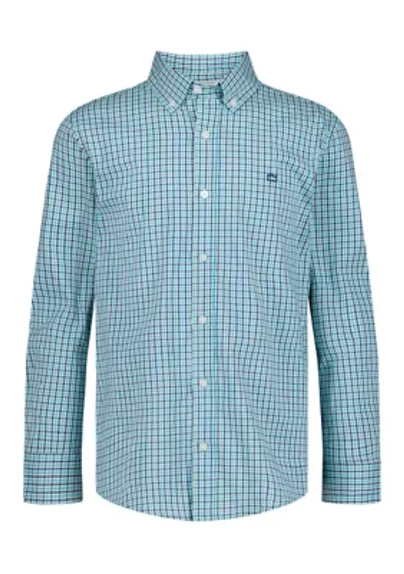 Boys 4-7 Gingham Poplin Shirt