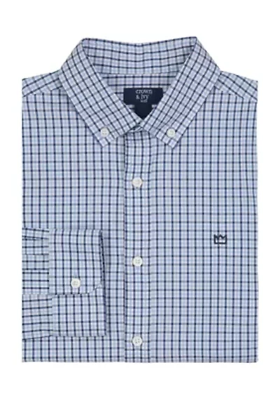 Boys 4-7 Woven Gingham Poplin Shirt