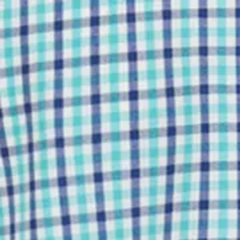 Boys 8-20 Gingham Printed Poplin Shirt
