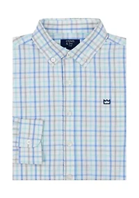 Boys 4-7 Woven Heather Poplin Shirt