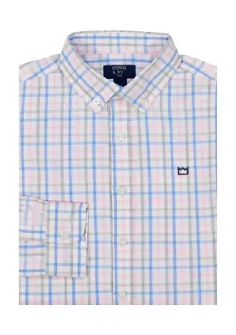 Boys 4-7 Woven Heather Poplin Shirt