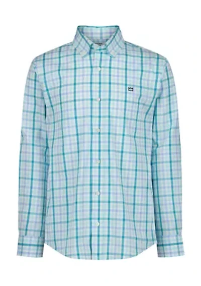 Boys 4-7 Long Sleeve Woven Shore Plaid Poplin Shirt