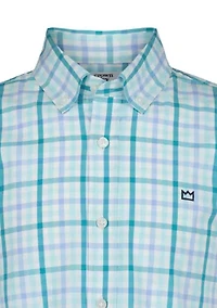 Boys 4-7 Long Sleeve Woven Shore Plaid Poplin Shirt
