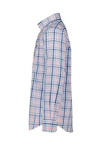 Boys 4-7 Long Sleeve Woven Shore Plaid Poplin Shirt