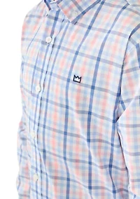 Boys 8-20 Long Sleeve Woven Shore Plaid Poplin Shirt