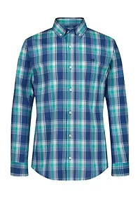 Boys 8-20 Long Sleeve Woven Coastline Plaid Poplin Shirt