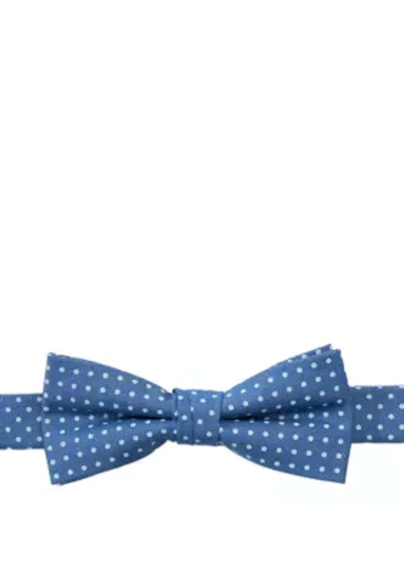 Boys Fashion Chambray Dot Tie